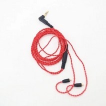 SE215 SE315 SE535 SE846 이어폰용 3.5mm MMCX 케이블 코드 엉킴 방지 오디오 장치 전선 경량 와이어 1.2m 길이, 빨간