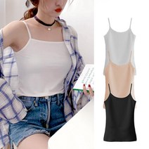 어워크 여성 면스판 끈나시 L-3XL 빅사이즈 3장 세트