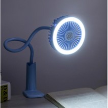 LED 클립 탁상용 선풍기 무소음 사무실무소음 이층침대 야외용, 상세페이지참조, 블루