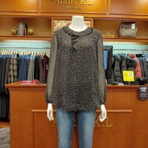 앤디스클라인 주름카라 도트무늬 블라우스 A2KAB404A