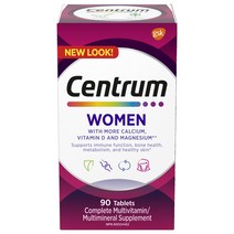캐나다 내수용 100% 정품 센트룸(Centrum) 90정 250정 대용량 4종 50세이상 여성 / 50세이상 남성 / 성인 여성 / 성인 남성 종합 멀티비타민 캐나다 현지 직배송, 성인 여성 x 90정(3개월분), 1개