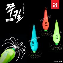 [KZM]카즈미 쭈킬 2 맥스 그린 핑크 블루 쭈꾸미 갑오징어 애자 야광봉돌 바늘, 10호, 쭈킬 2 - 핑크야광