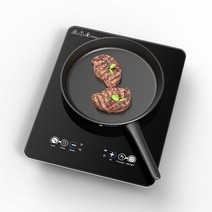 인덕션 쿠커 전자기 고화로 더블 쿡탑 온도 조절 가능 호브 전원 마그네틱 핫 플레이트, 01 Black_07 JP