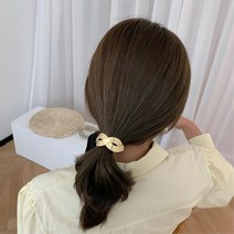 고급 실버 골드 머리끈 묶음머리 헤어핀 스카프머리끈