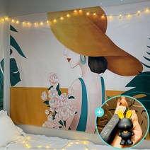 너비230cm 우아한 현관가림막 6미터조명 세트 공간분리 중문대신커튼, 높이180x너비230cm 설치패키지+6미터조명, 우아한 레이디D