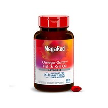 Megared 뇌 관절 눈 지지를 오메가 3 피쉬 오일 남극 크릴 캡슐겔 메가 레드80 카운트 병 농축 지방산 DHA 질, 500mg 140ct