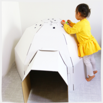 -국내생산 KC인증-대형 이글루종이집 인디언텐트 만들기 색칠 놀이 페이퍼하우스 DIY, 2. 종이인디언집