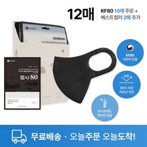[오늘주문 오늘도착] 시노펙스 KF80 여름용 숨쉬기편한 컬러 12매, KF80 블랙, 소형(S) 10매