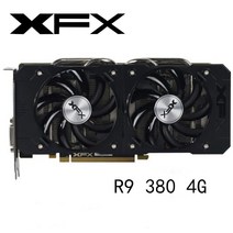 SSH AMD 그래픽카드 메인보드 노트북 AMD Radeon R9 380X 380 용 중고 비디오 그래픽 카드 4GB 스크린 GPU 보드 데스크탑 컴퓨터 게임용 XFX R9380
