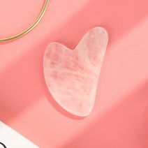 달자샵 100% 천연 로즈쿼츠 괄자 페이스 붓기제거 저자극마사지 관리도구, 1Pcs