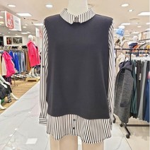 이랜드 [막스카라]막스카라스트라이프레이어드 블라우스 M21QWB300MEB1 평촌