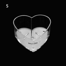수제 캔들 양초 실리콘 몰드 금형 석고방향제 비누 만들기 플라스틱 컵 홀더 Tealight 용기 하트 사각형 꽃 모양의 심지 DIY, [04] 5