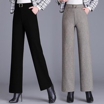 스타일아유 겨울 여성 방한 부드러운 따뜻한 융 기모바지 와이드 바지