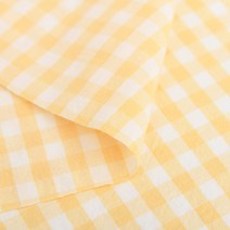 진흥 텍스타일 순면 선염 Dusty 체크 원단 Series 1 yard 기준, 칙 옐로우