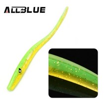 ALLBLUE 크레이지 슬러그 130mm 6 개가방 소프트 낚시 미끼 농어 인공 미끼 실리콘 웜 샤드 장어 Needfish 낚시 태클, 색상 A