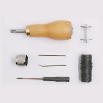 가정용 미니 재봉틀 가죽 바느질 Awl 스레드 키트 수동 재봉틀 빠른 Stitcher DIY 가죽 공예 바느질 Shoema, 02 Type B, 02 Type B