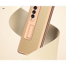 갤럭시 z폴더4 범퍼 케이스 골드 지폴드4 커버 (펜포함)