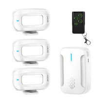 CACAZI Wireless Welcome Alarm Doorbell Shop Motion Sensor IR Infrared Detector Induction Home Door B, [01] 3PIR 1RE 1YK