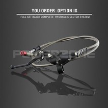 유압리프트 Powerzone 유압 클러치 1200mm 레버 마스터 실린더 125-250cc 수직 엔진 오프로드 바이크 오토, 04 Black Hydraulic Kit