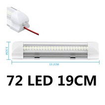 72/108 LED 12V 24V 자동차 인테리어 라이트 바 RV 캠핑카 보트 밴 트럭 트럭 캐 러 밴에 대 한 스위치 독, 03 72 LED 19CM_03 4pcs