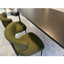 북유럽식탁의자 플리스책걸상, 올리브 그린 (두꺼운)