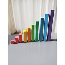 몬테소리 원목교구 가베 완구 블록 쌓기 원기둥 완구 레인보우 컬러 발도르프 우드, timbers 10pcs