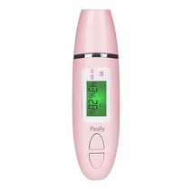 Pealy 얼굴 수분 유분 측정기 형광제 검출등 수분유분 측정 형광제 검사 USB 충전, 핑크, 1개