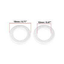 X Autohaux 4/5/10pcs 엔진 오일 크러시 와셔 드레인 플매트 카펫 러그 가스켓 12x20x2mm 알루미늄 실버 톤 O.D 20mm I.D 12mm 자동차 부품, [13] 15pcs 12x18x1.5mm