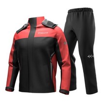 오토바이 비옷 슈트 방수 작업 레인 자켓 바지 사이클링 야외 레인웨어 반사 스트라이프 분리형 모자