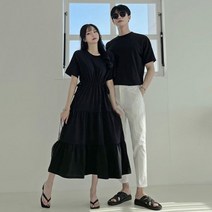 3단 여름 시원한 커플 시밀러룩 빅사이즈 데이트 제주도 촬영 웨딩