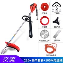 220v 가정용 고성능 AC 전기 잔디 깎는 기계 잔디 제초기 플러그인 정원, 220v 기계 고급 패키지 + 와이어 100m