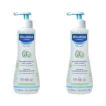 Mustela 무스텔라 No Rinse Cleansing Water 노 린스 클렌징 워터 300ml, 2팩