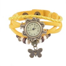 노랑색 패션 팔찌 뱅글 예쁜 손목 시계 선물 기념 여성 여자 데일리 포인트 다이얼 아날로그 기념일 생일 선물 여성시계 여자시계 패션손목시계 팔찌형시계 뱅글시계 가죽밴드 데일리