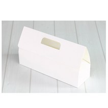 신성박스컴퍼니 화이트마카롱손잡이3구선물상자, 10개입