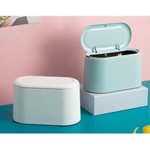 인테리어 휴지통 원터치 개폐 이중구조 실외휴지통, 1개, 원터치 미니휴지통(핑크)