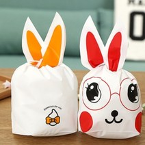 미니 토끼 선물 포장 비닐 주머니 봉투 생일 답례품 떡 간식 초콜릿 쿠키 백 케이스 어린이집 기념품, 제품선택, 특대-아쿠아발토끼