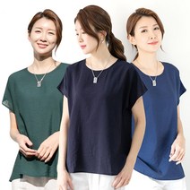 우일 여성 인견 무지 반팔 가오리티셔츠 6종