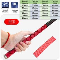 전선열수축튜브 전기튜브 투명낚시 막대에 대 한 Anti-slip 열 수축 튜브 DIY 라켓 슬리브 전기 절연 5 색, 04 Red_10 45mm_02 1M