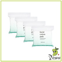 아리따움 페이셜 코튼 화장솜 대용량 200ea 1+1+1+1/4개