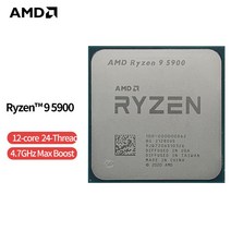 AMD Ryzen 9 5900 R9 3.0 GHz 12 코어 24 스레드 CPU 프로세서 7NM L3 64M 100-000000062 소켓 AM4 쿨러 미포함 중고