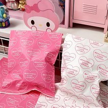 핑크 화이트 구디백 럭키 하트 봉투 답례품 선물 비닐백 종이 사탕 캔디 쿠키 젤리 포장 어린이집 유치원, T0523.핑크하트럭키