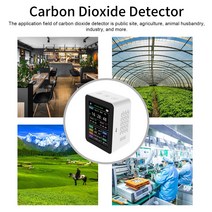 Tuya 와이파이 지능형 공기질 검출기 PM2.5 CO2 TVOC 온도 6 In 1 앱 리모트보기, 한개옵션1, 01 White