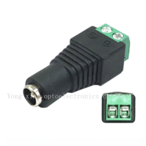 전기 5.5mm x 2.1mm Female Male DC Power Plug Adapter for 5050 3528 5060 Single Color LED Strip and C, 한개옵션1, 01 Green Female 1pcs
