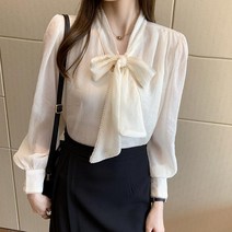 신스엔스 여성 리본 블라우스 데일리