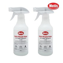 메티스 미라클워터 침구/생활용품 탈취제 400ml x2개 세정제 소파 소독제 클리너 냄새제거 살균제 무자극 다목적 무향 알카리이온수, 1