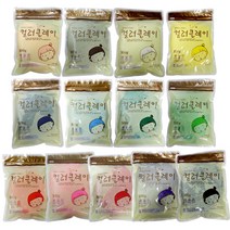 대한산업 컬러클레이 500g 대용량 리필 지퍼백 18색상, 연두
