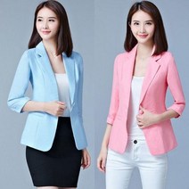 나래가 여성 린넨 정장 자켓 빅사이즈 오피스룩 슬림핏 pez18