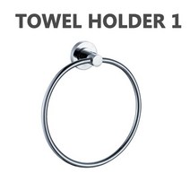 욕실 액세서리 크롬 타월 홀더 바 랙 선반 페이퍼 유리 컵 접시 브러시 천 로브 광택, 07 Towel Holder A
