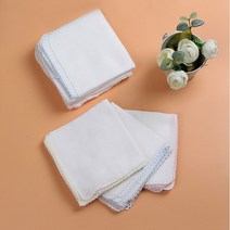 부드러운 순면 무지 무형광 아기 유아 가제 거즈 손수건(10장)