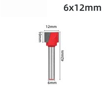 6mm 생크 표면 평면 바닥 청소 나무 밀링 CNC 커터 조각 칼 라우터 비트 목공 도구 0-32mm, 02 6x2mm